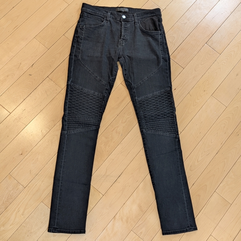 BOGO ✨ Men's J Brand Mick Slim Straight Jeans With Moto Stitching 32x33 Black